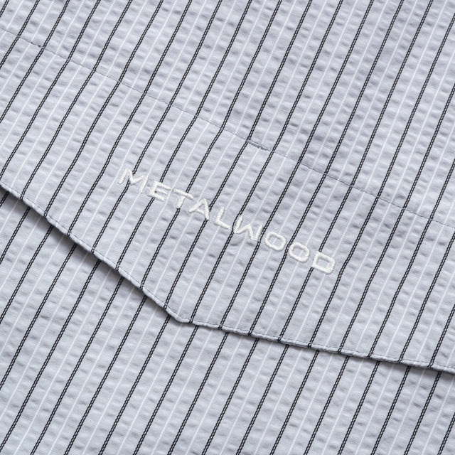 Metalwood Studio "Seersucker Fishing Shirt" M - Sky