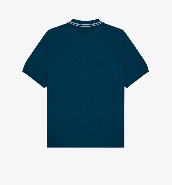 Malbon "Campania Knit Polo" M - Azurra / Blue