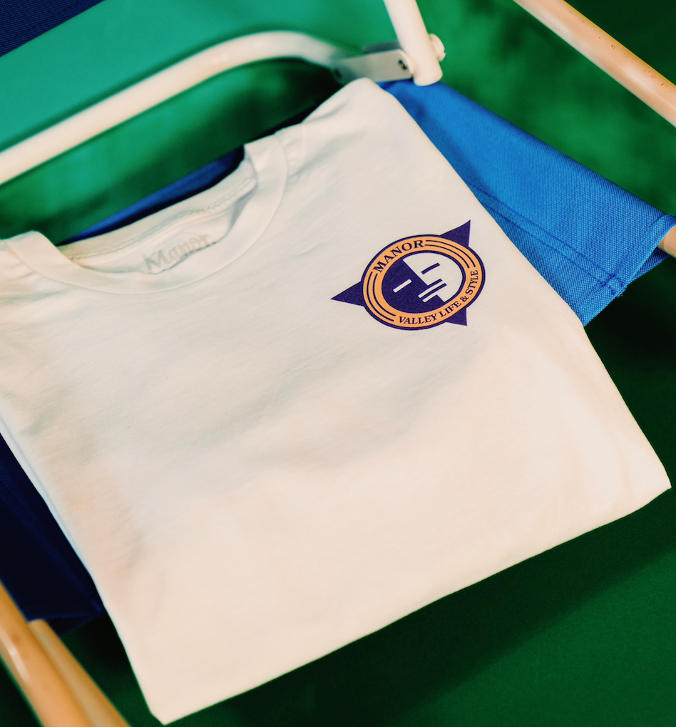 Manor "Just Chillin" Long Sleeve T-Shirt M - White / Purple / Orange