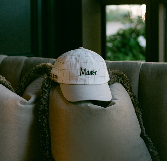 Manor "WMPO x Global Ambassador Leather Strapback Hat" - White