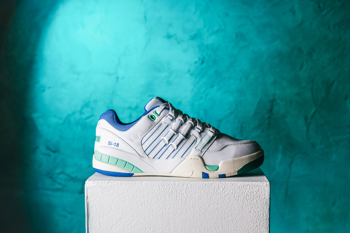 K-Swiss "SI-18" M - White / Teal / Orange