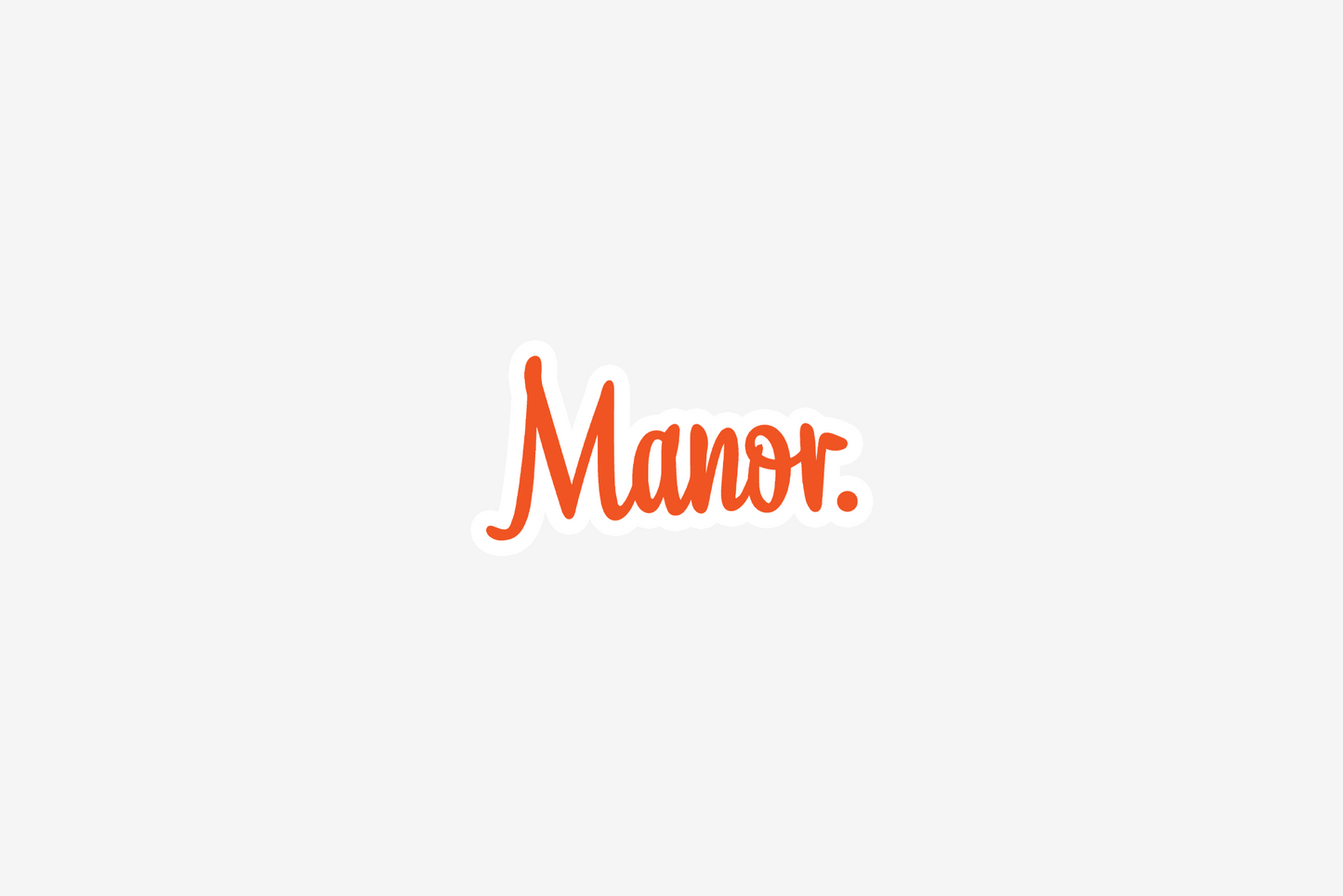 Manor Script Sticker - Orange