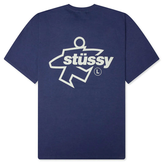 Stussy "Surf Size Pigment Dyed Tee" Mens - Indigo