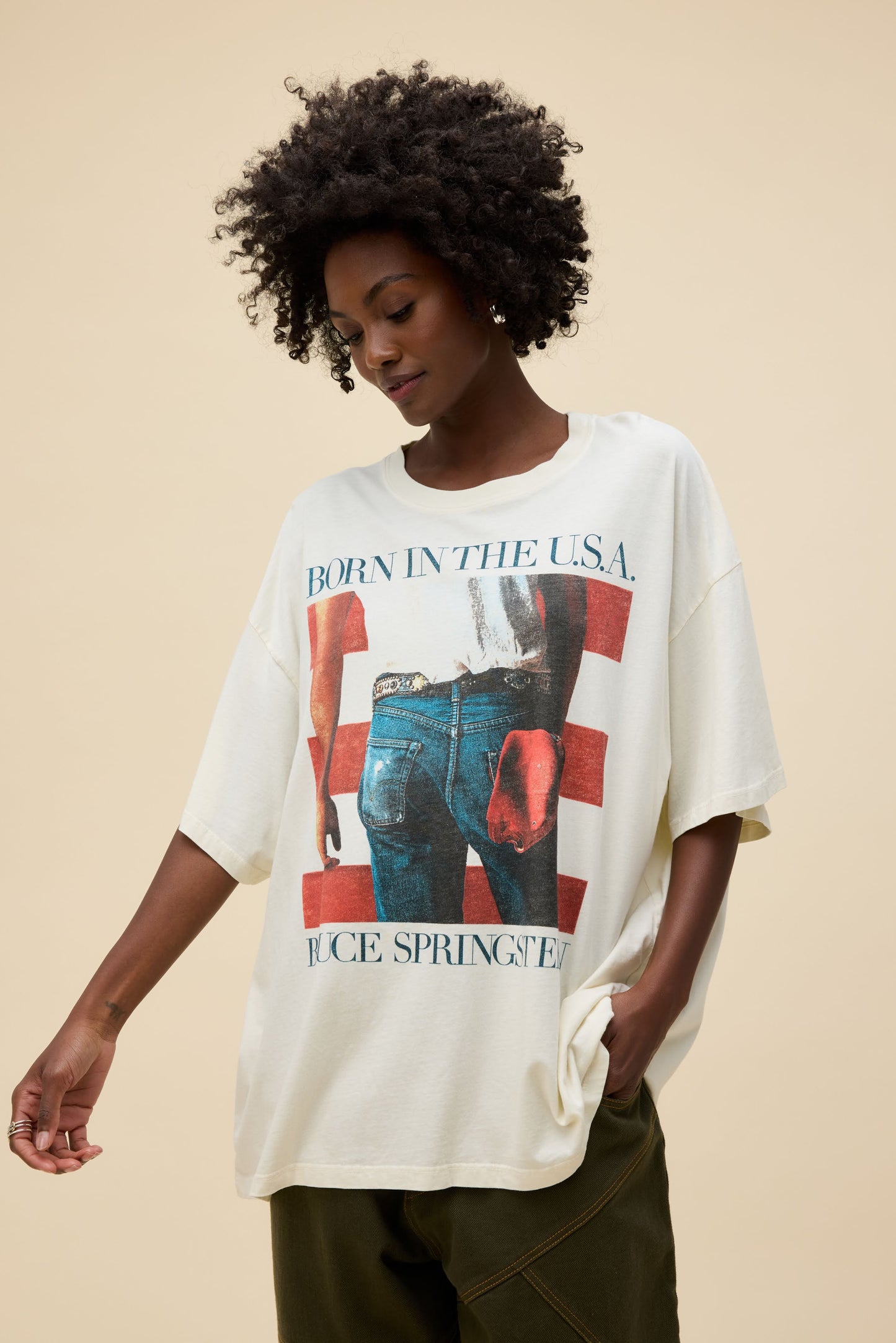 Daydreamer "Bruce Springsteen 'Born in the USA' Tee" W - Stone Vintage