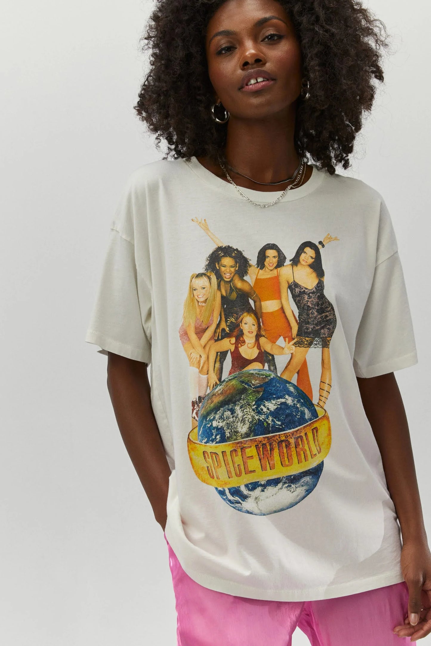 Daydreamer "Spice Girls 'Spiceworld' Merch Tee" W - Vintage White
