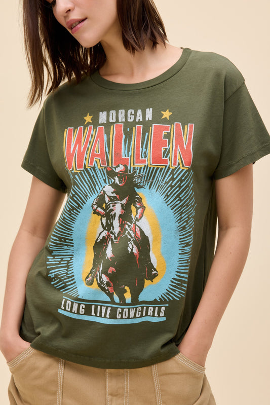 Daydreamer "Morgan Wallen 'Long Live Cowgirls' Solo Tee" W - Military Green