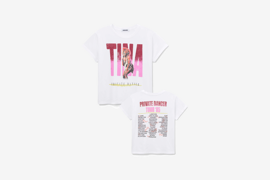 DayDreamer "Tina Turner Private Dancer Tee"  W - White / Pink