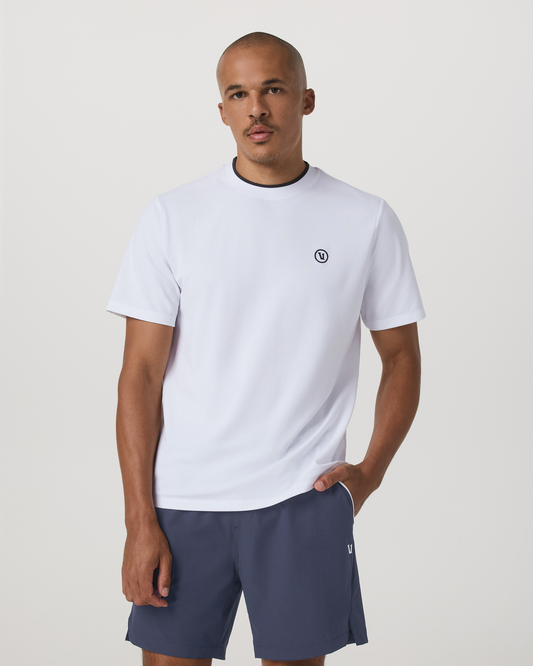 Vuori "Short Sleeve Gamepoint Tee - Relaxed" Mens - White