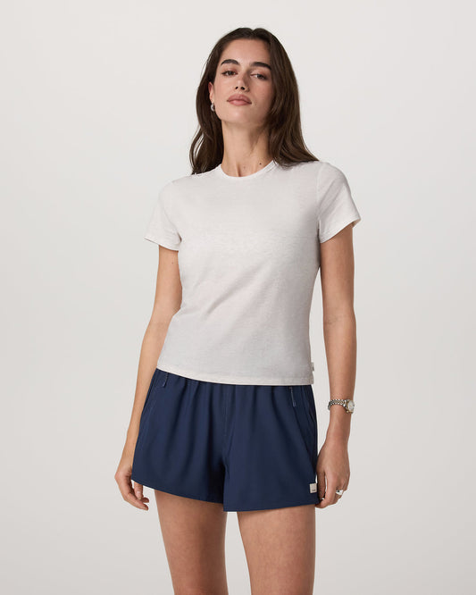 Vuori "S/S Lux Tee" W - Light Heather Grey