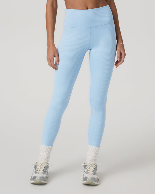 Vuori "Inversion Rib Legging" Womens - Crystal Blue