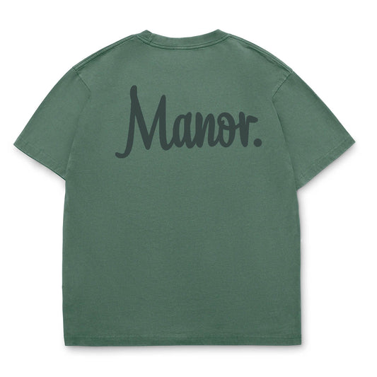 Manor "Classic Embroidered T-Shirt" Mens - Vintage Green / Fairway