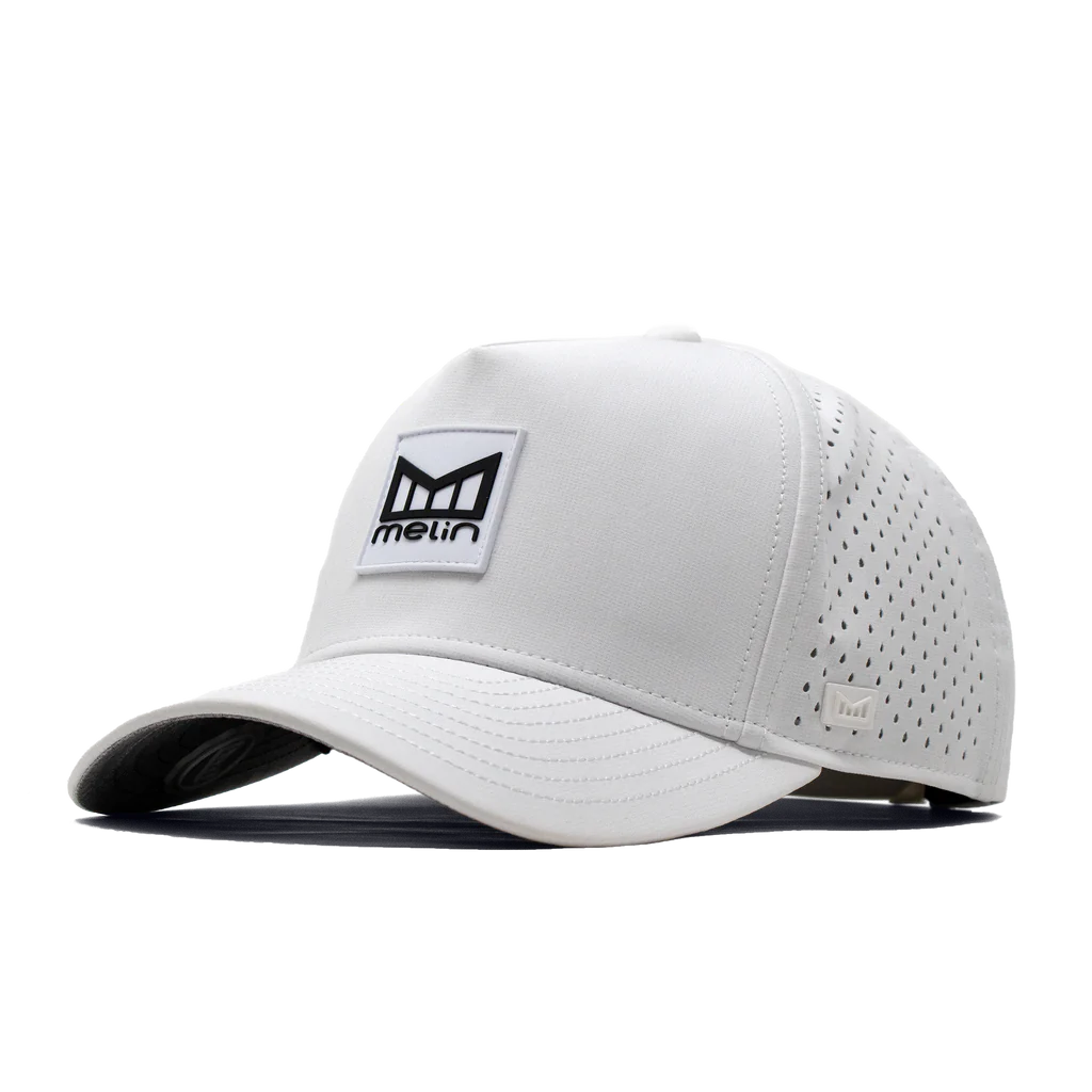 Melin "Odyssey Stacked Hydro" Snapback Hat - White (Small)