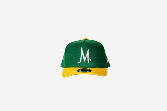 Manor x New Era "M" 9FIFTY A-Frame Snapback - Kelly Green / Yellow / White