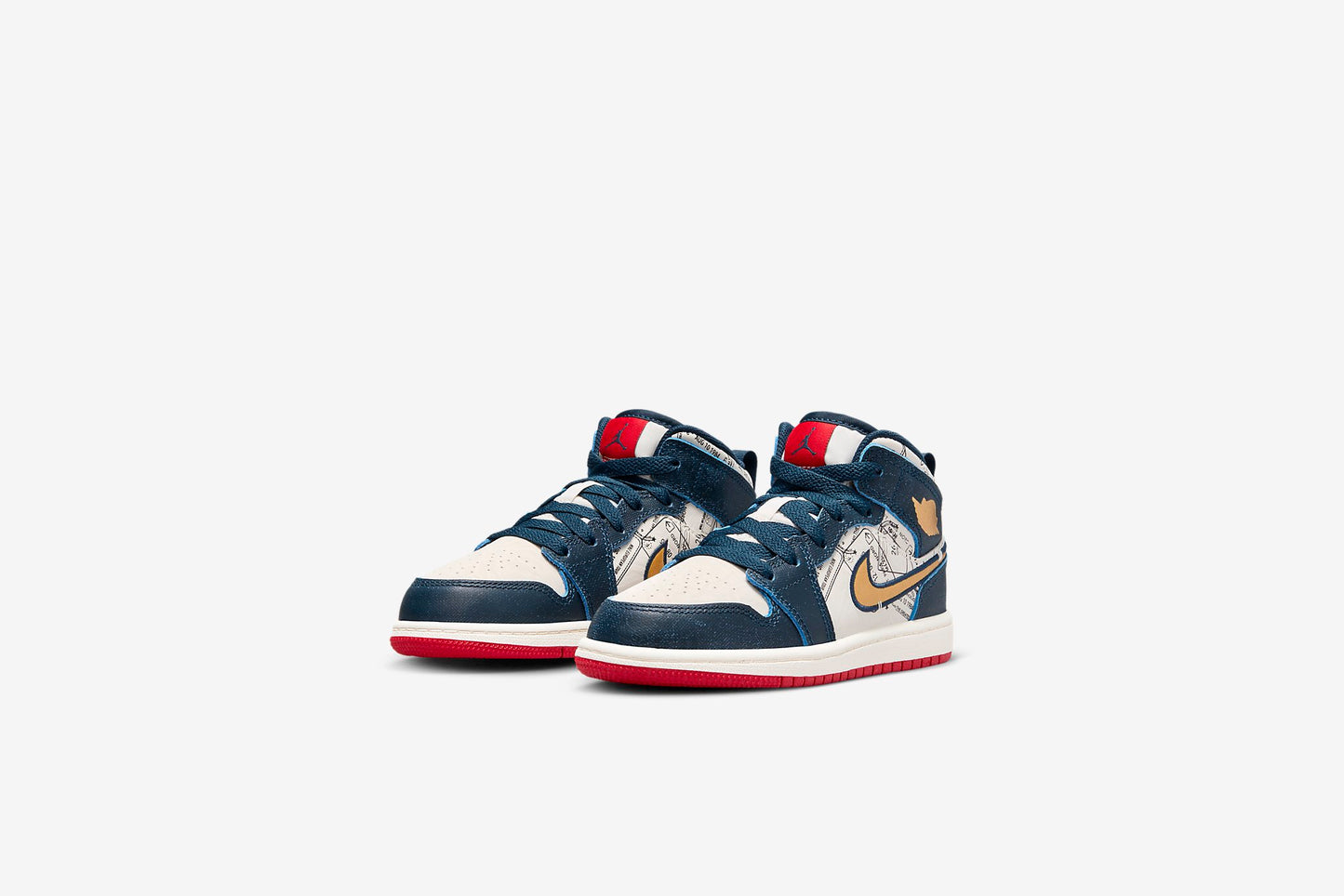 Air Jordan "1 Mid" PS - Amory Navy / Metallic Gold