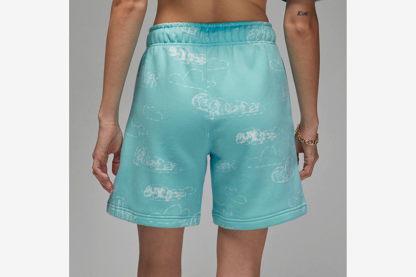 Jordan "Artist Series by Parker Duncan Fleece Short" W - Bleached Aqua