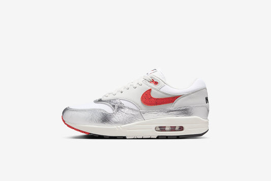 nike cali "Air Max 1"  M - White / Chile Red (HOT SAUCE)
