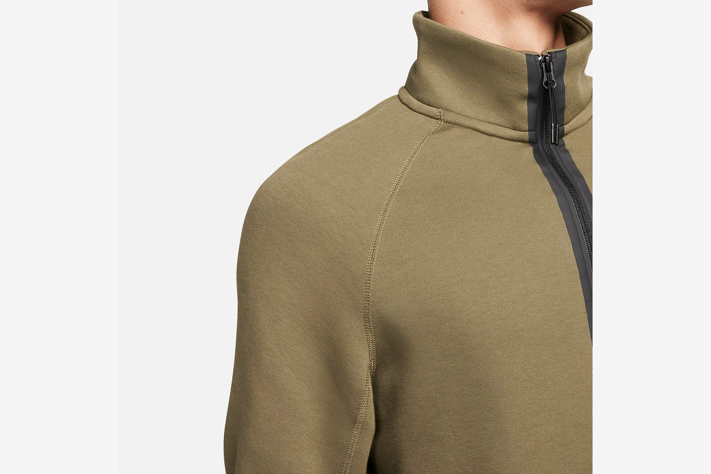 Nike "Sportswear Tech Fleece Men's 1/2-Zip Sweatshirt" M - Medium Olive / Black
