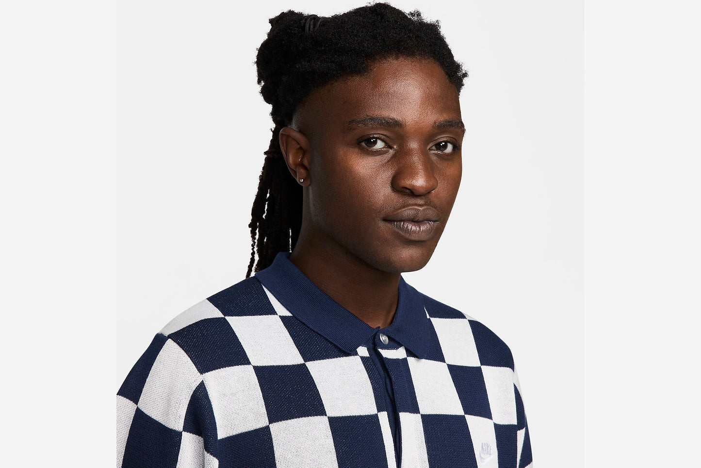 Nike "Sportswear Checkers Club Polo" M - Midnight Navy/Sail