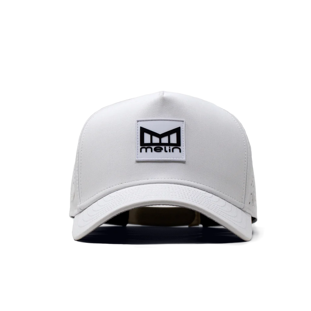 Melin "Odyssey Stacked Hydro" Snapback Hat - White (Small)