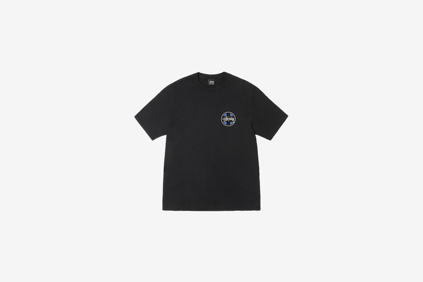 Stussy "Cross Dot Pig. Dyed Tee" M - Black