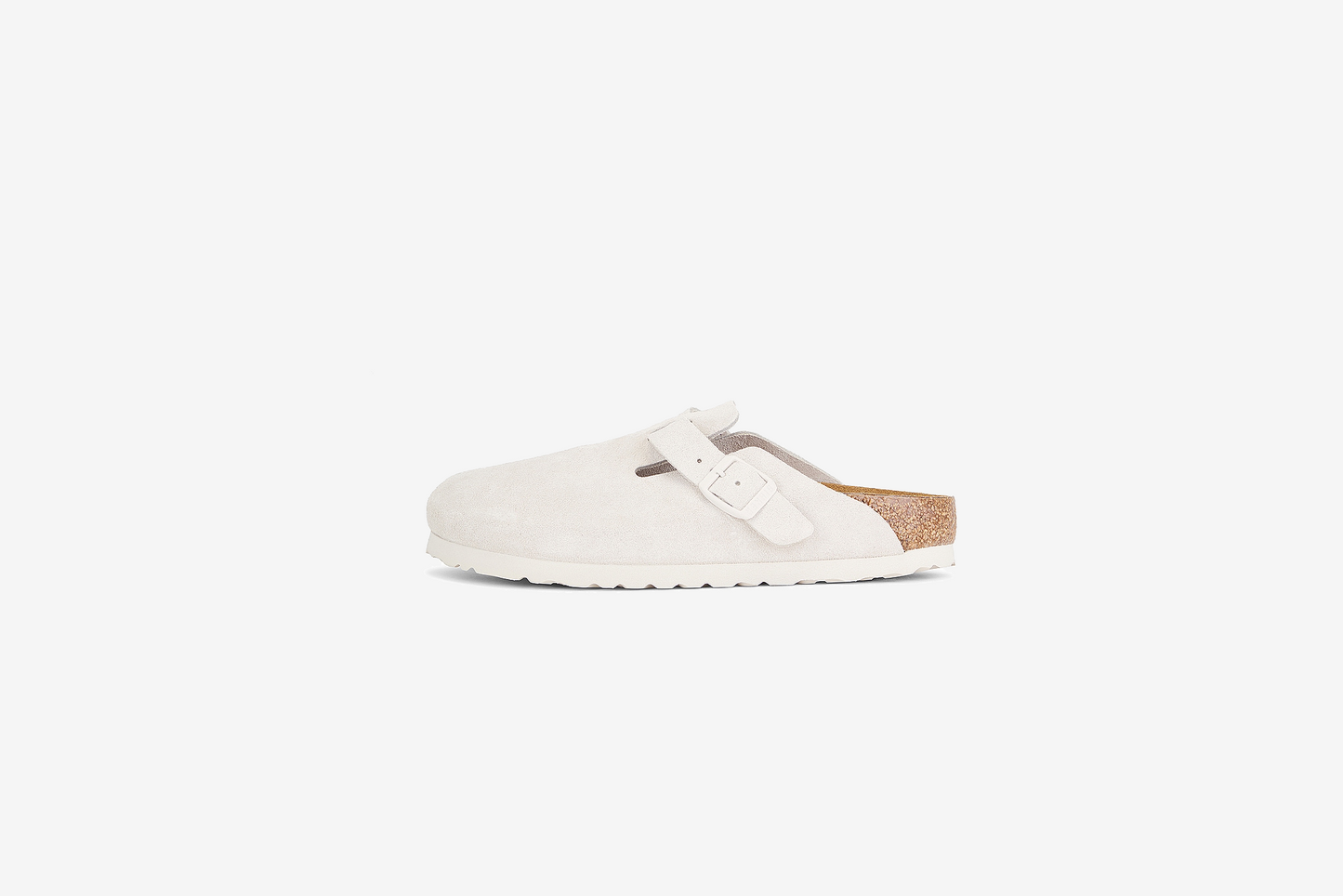 Birkenstock "Boston BS" M - Antique White (Regular Fit)