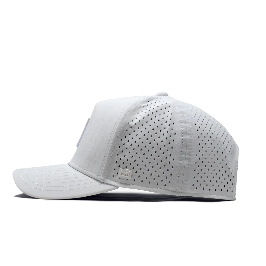 Melin "Odyssey Stacked Hydro" Snapback Hat - White (Small)