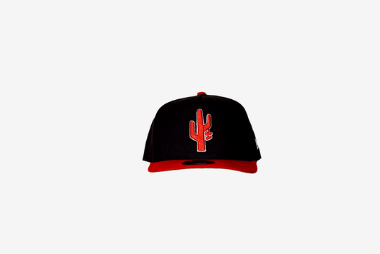Manor x New Era "Hang Time" 9FIFTY A-Frame Snapback - Black / Red