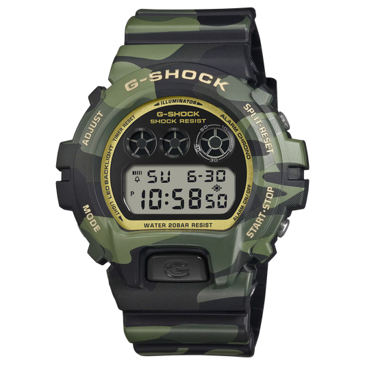 Casio "G-Shock DW6900CMG-3" Watch - Camo and Gold