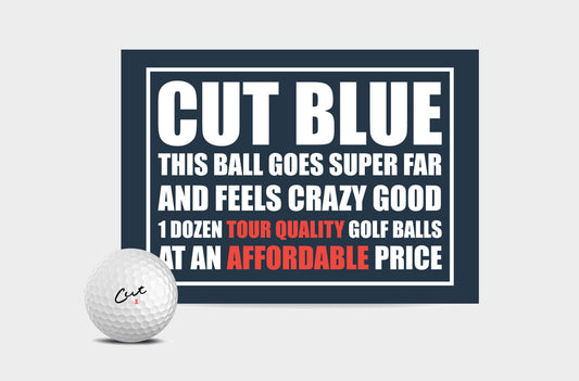 Cut Golf "Single Core" Balls - Blue