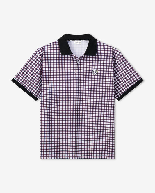 Devereux Golf "Gingham Polo" Mens - Black / White