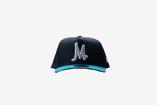 Manor x New Era "M" 9FIFTY A-Frame Snapback - Navy / Turquoise