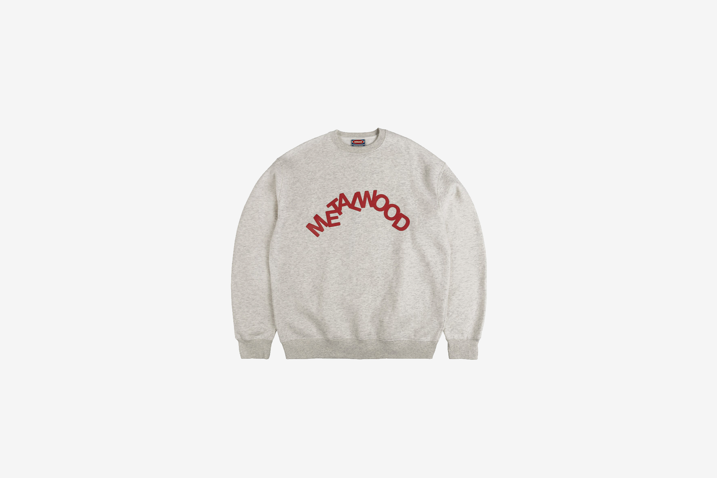 Metalwood Studio "Jumbled Crewneck Sweatshirt" M - Oatmeal / Red