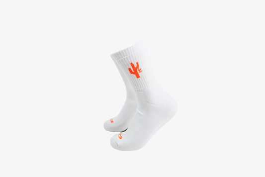 Manor "Campus Socks" - White / Orange
