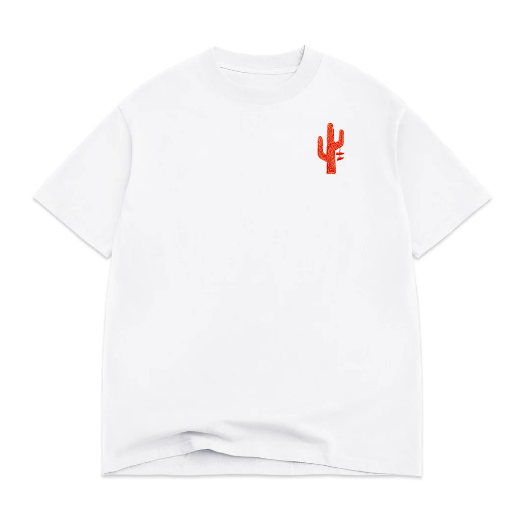 Manor "Manor Classic Embroidered Tee" Kids - White / Orange