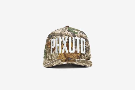 Manor x New Era "Phoenix United " 9FIFTY A-Frame Snapback - Real Tree Camo / White