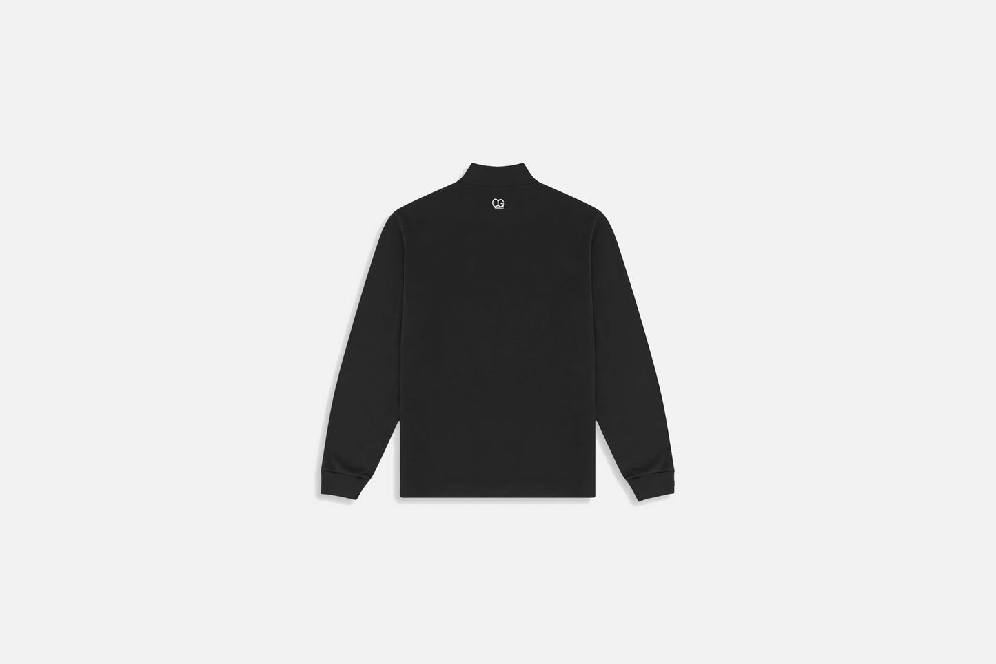 Quiet Golf "Wordmark Mock Neck Tee" M - Black / White
