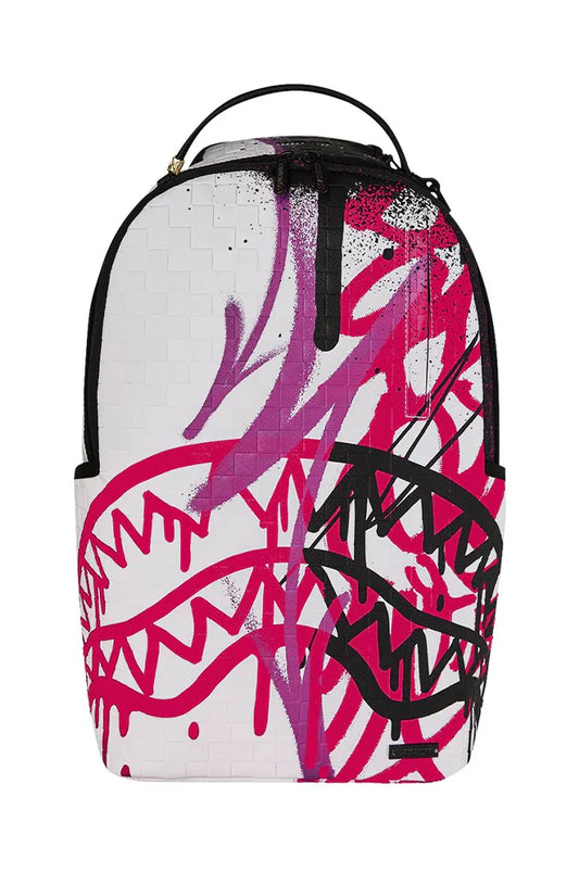 Sprayground " Graff Mayhem Rmx Backpack " - White / Pink