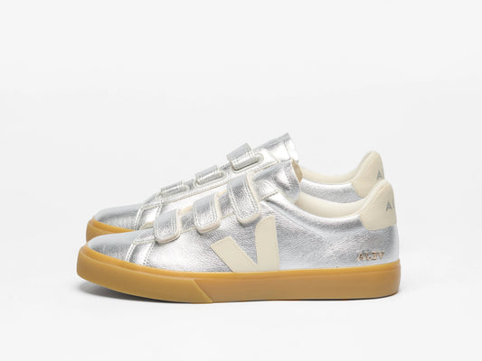 Veja "Recife Leather " W - Silver / Pierre