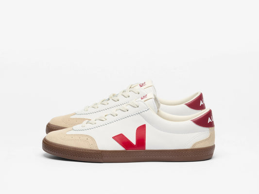 Veja "Volley O.T. Leather" W - White / Pekin / Bark