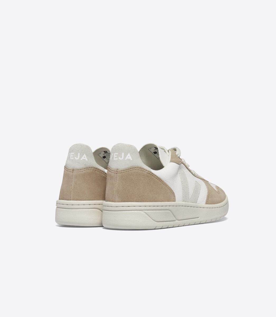 Veja "V-10 Chromefree Leather" W - Extra White / Natural / Sahara