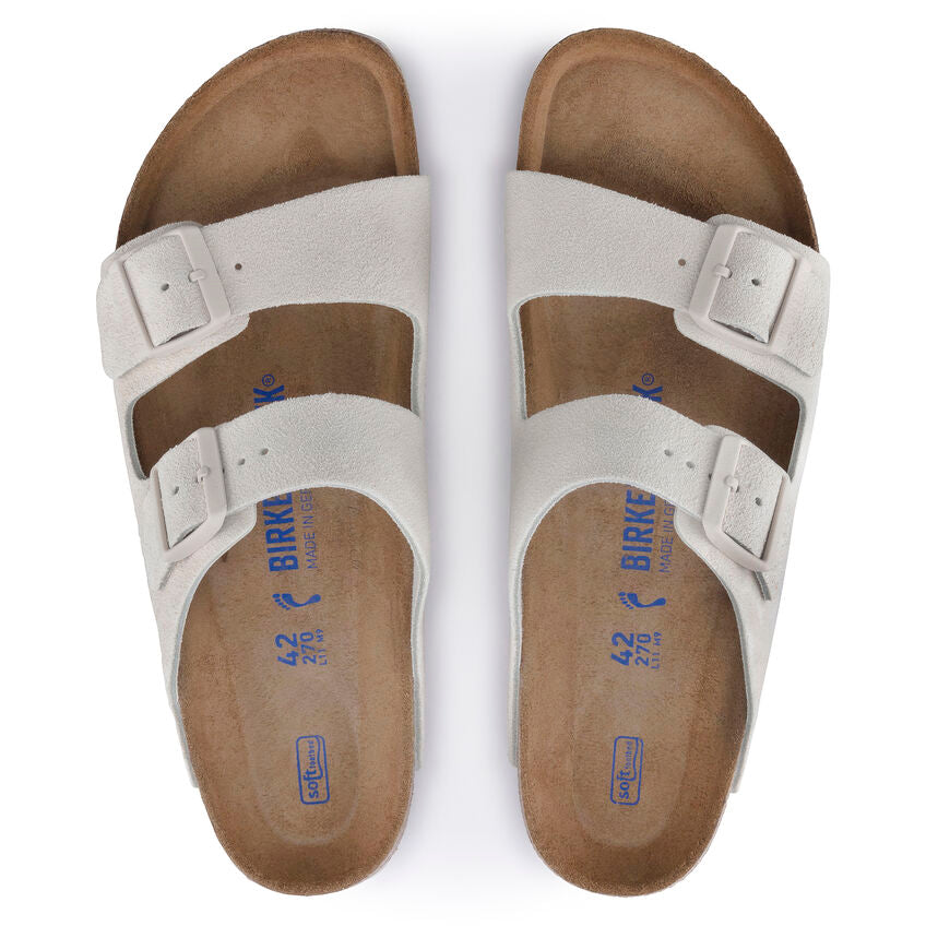 Birkenstock "Arizona BS" M - Modern Suede Antique White (Regular Fit)