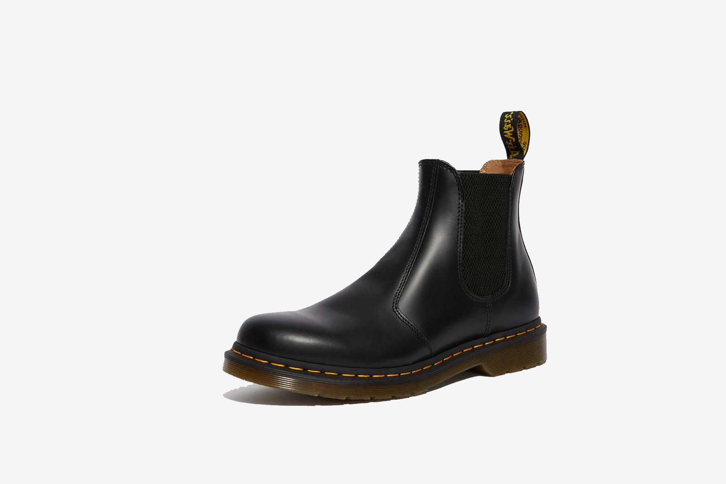 Dr. Martens "2976 Yellow Stitch Smooth Leather Chelsea Boot" M - Black