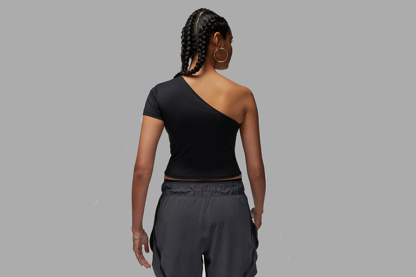 Jordan "Dri-FIT Asymmetrical Jumpman Logo T-Shirt" W - Black