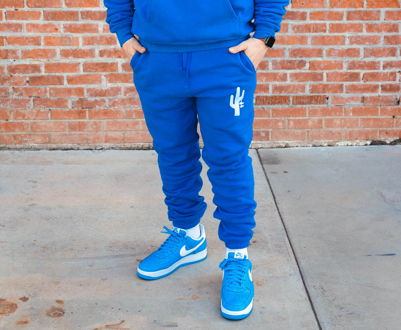 Manor "Core Puff Print Sweatpants" M - Sky Blue