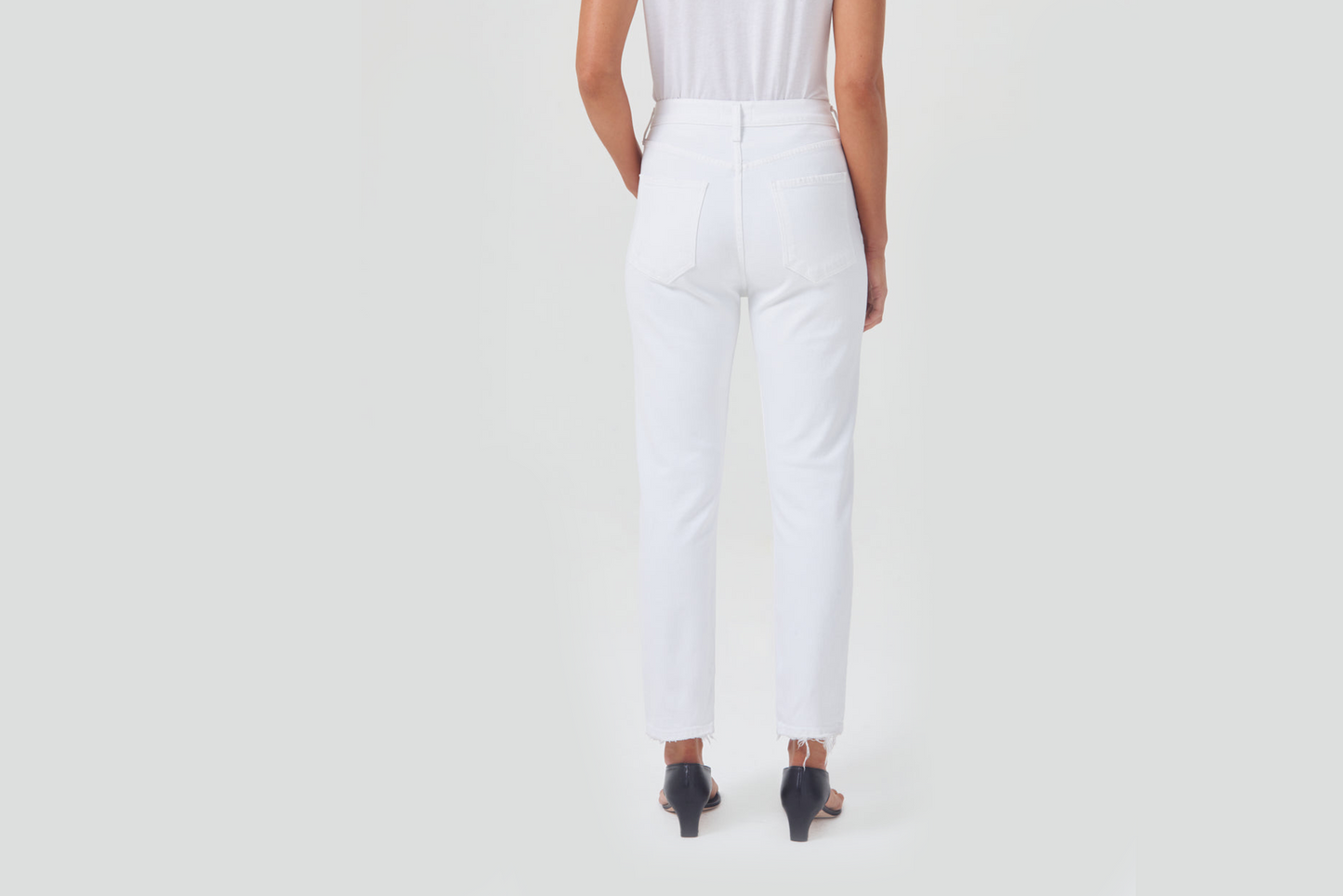 AGOLDE "Riley High Rise Straight Crop Jean" W - Sour Cream
