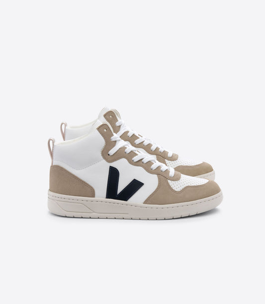 Veja "V-15 Chromefree Leather" Womens - Extra White / Sahara / Nautico