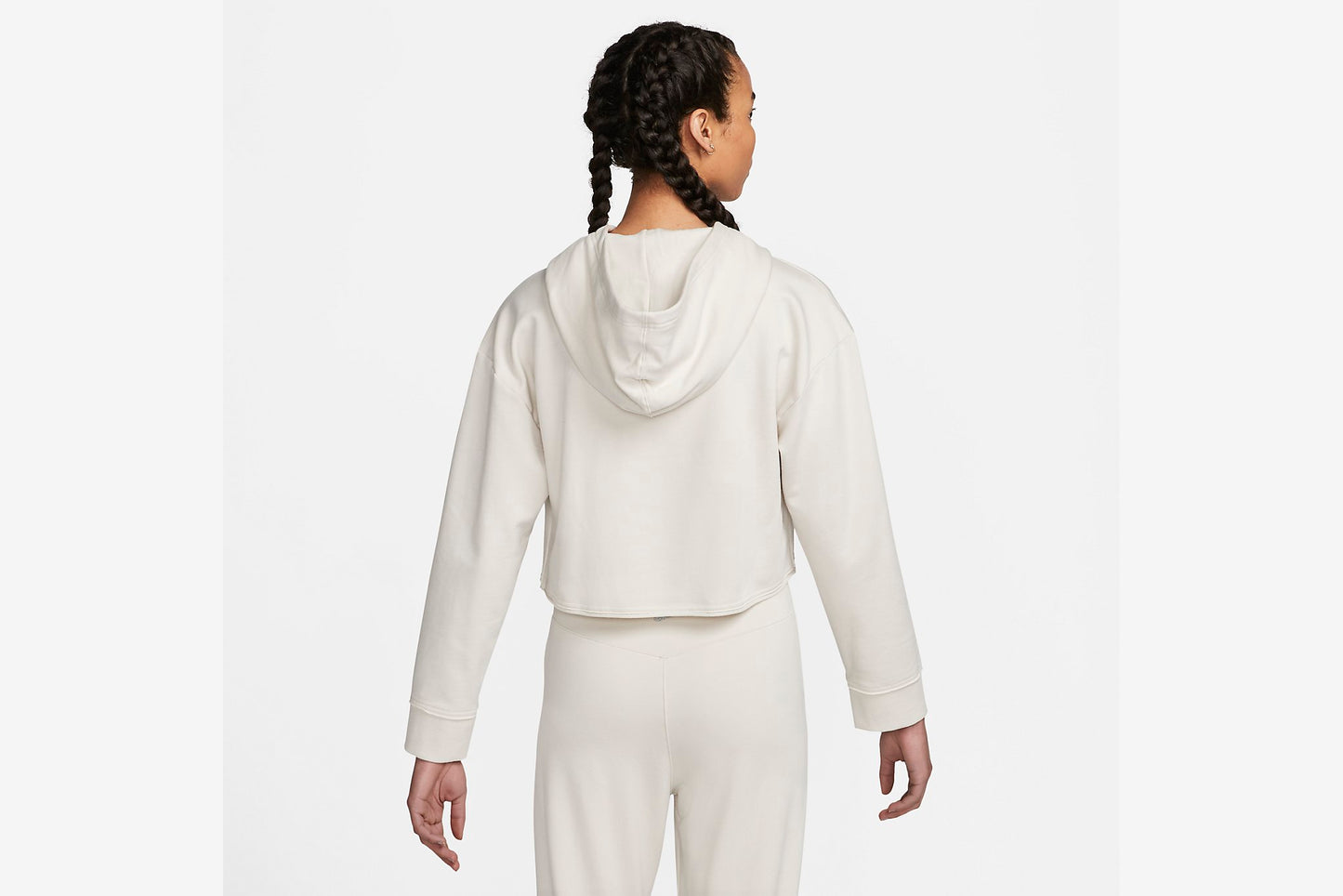 Nike "Yoga Luxe Cropped Fleece Hoodie" W - Light Orewood Brown/Grey Fog