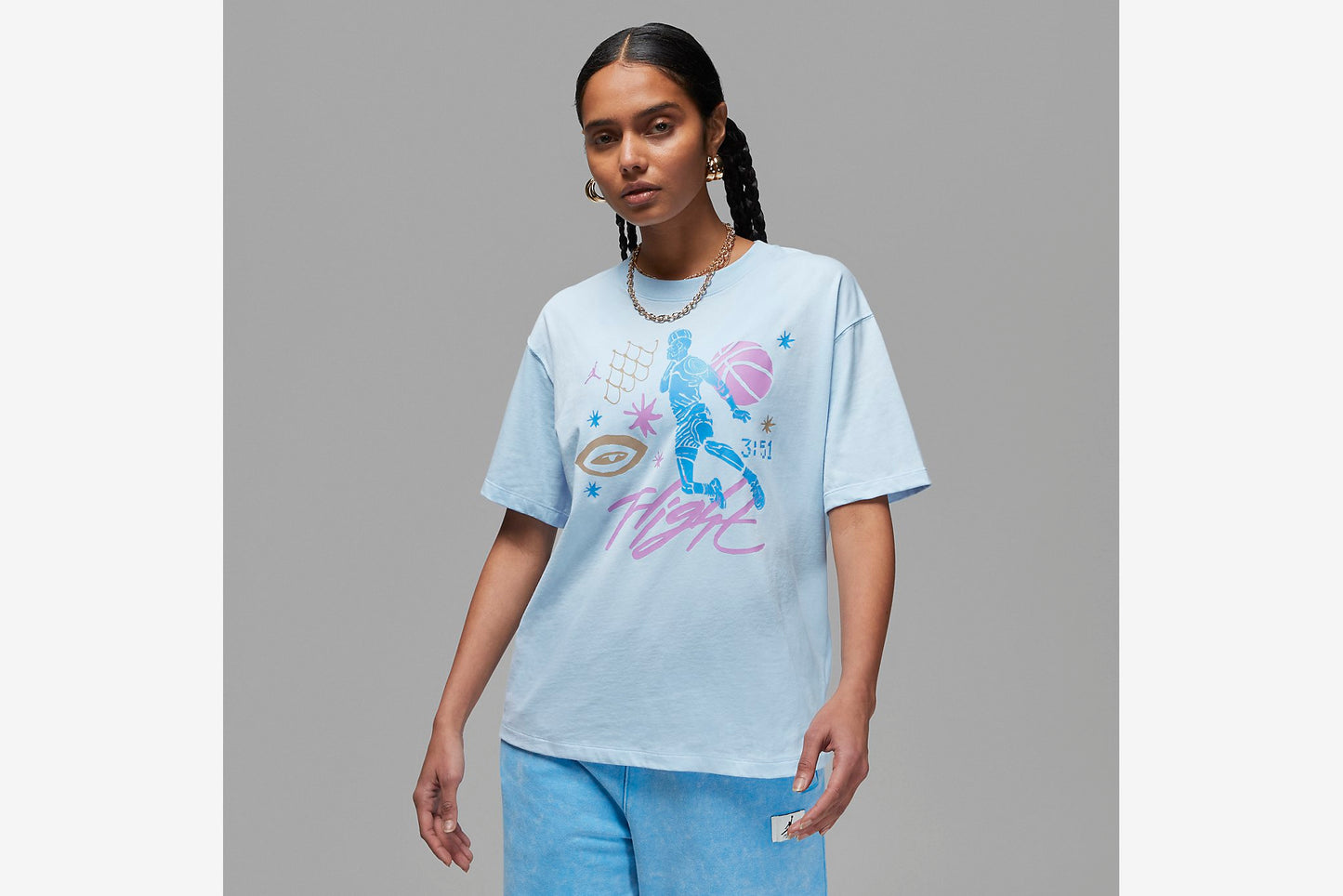 Jordan "Boxy" T-shirt W -Icy Blue