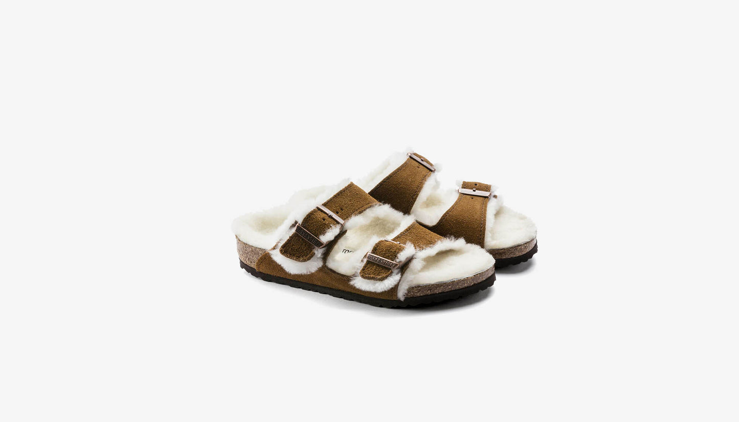 Birkenstock "Arizona Sherling" K - Mink (Narrow Fit)