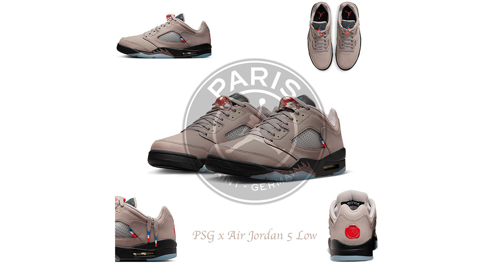 The Air Jordan 5 Low Heads to the Pitch with Paris Saint-Germain Collab